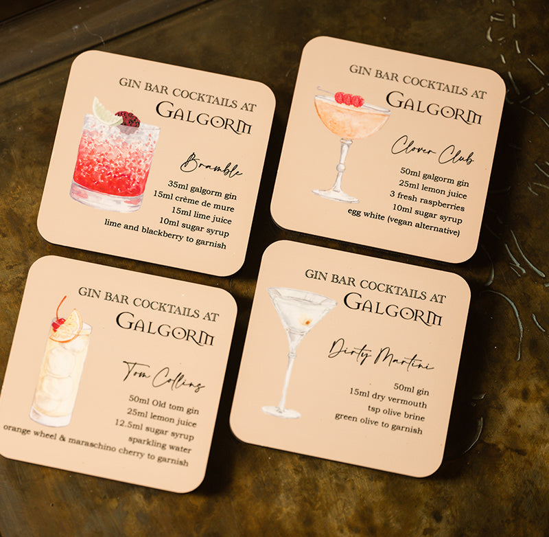Galgorm Signature Cocktail Coasters (Set of four)