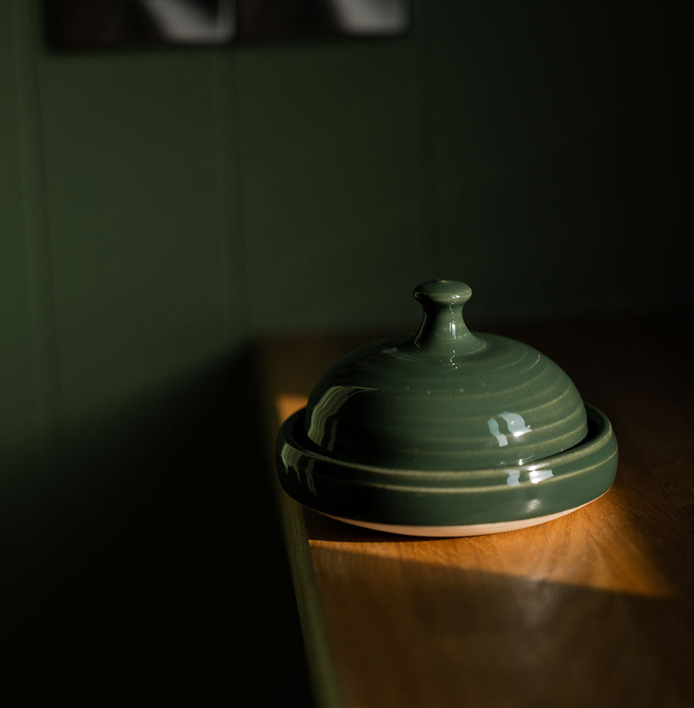 Camwood Collection Stoneware Butter Dish Green - Threshold™